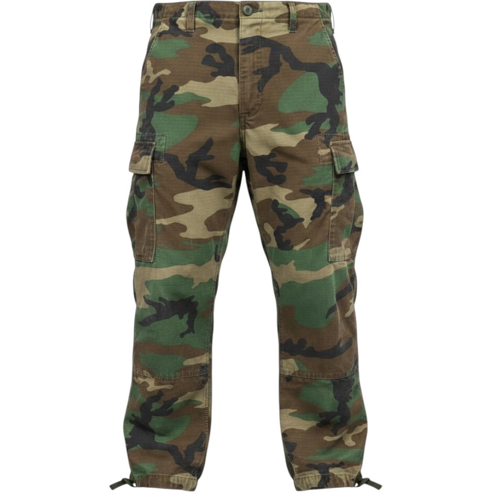 Mens Propper Woodland Camo Ripstop Cargo Pants Tactical Style Button Fly 29in